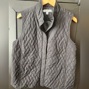 Womens Croft & Barrow Black Quilted Vest~size L